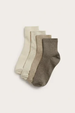 4 paria sukkia | Meleerattu beige | Naiset | Kappahl