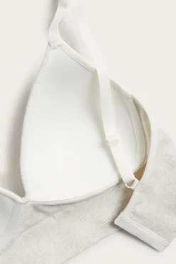 Pehmeät ribatut saumattomat rintaliivit | Valkoinen | Naiset | Kappahl