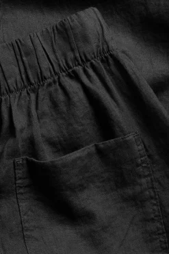 Pellavahousut barrel fit | Musta | Naiset | Kappahl