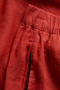 Pellavahousut barrel fit | Punainen | Naiset | Kappahl