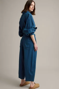 Pellavahousut barrel fit | Sininen | Naiset | Kappahl