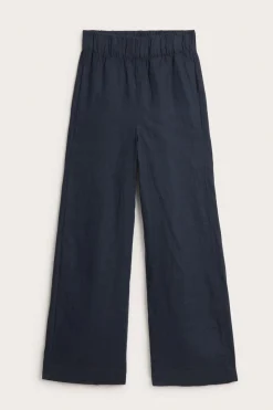 Pellavahousut wide fit | Tummansininen | Naiset | Kappahl