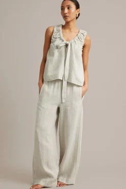 Pellavapaita, jossa on solmittavat nauhat | Beige | Naiset | Kappahl