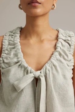 Pellavapaita, jossa on solmittavat nauhat | Beige | Naiset | Kappahl