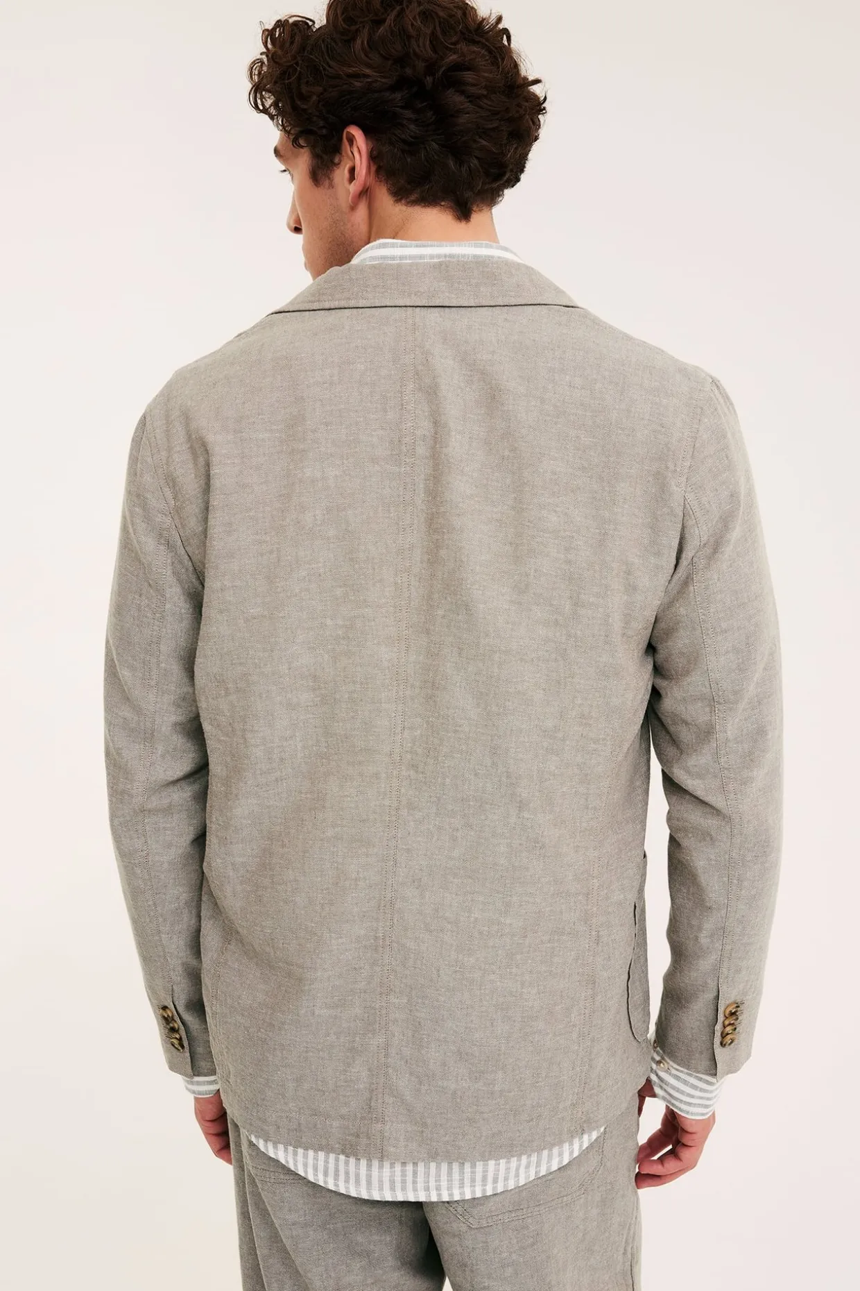 Pellavasekoitebleiseri, regular fit | Ruskea | Miehet | Kappahl