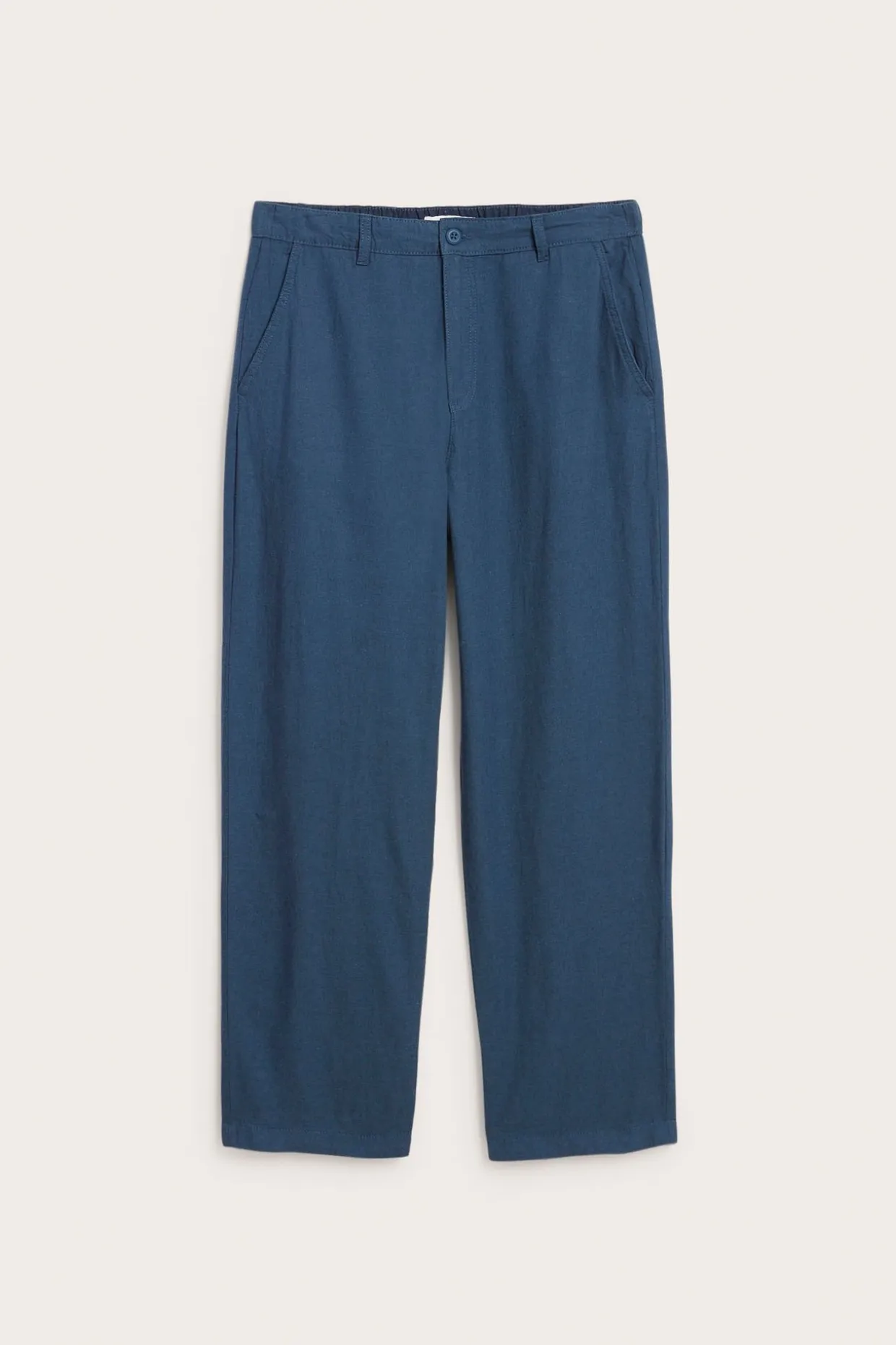 Pellavasekoitehousut regular fit | Sininen | Miehet | Kappahl
