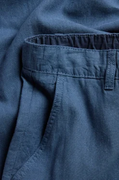 Pellavasekoitehousut regular fit | Sininen | Miehet | Kappahl