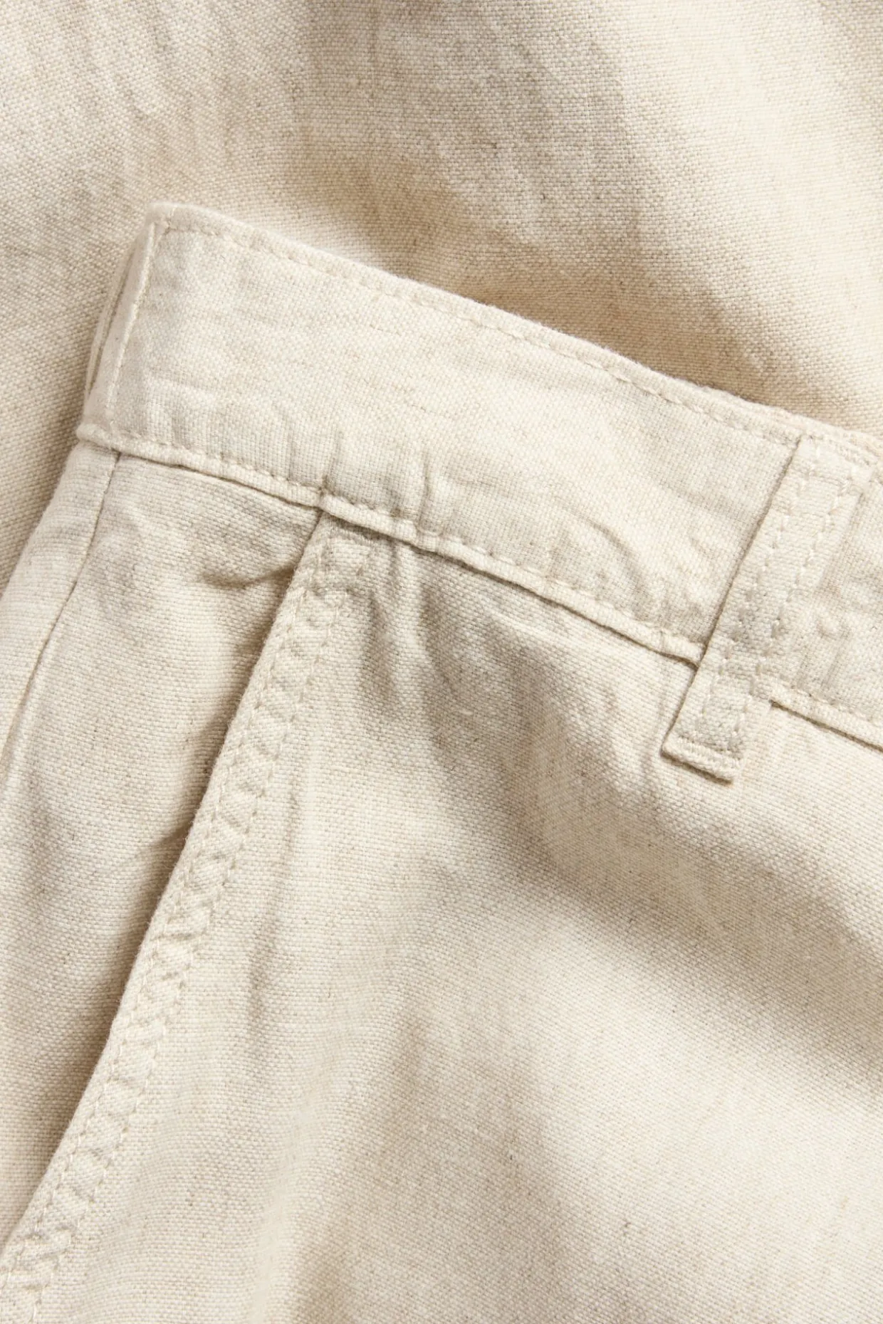 Pellavasekoitehousut regular fit | Beige | Miehet | Kappahl