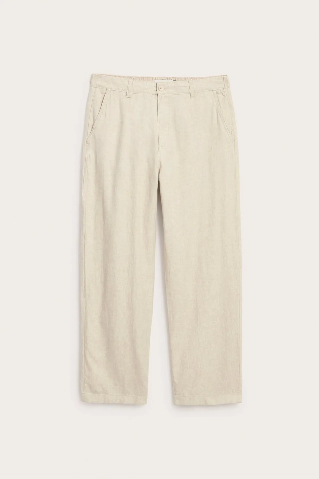 Pellavasekoitehousut regular fit | Beige | Miehet | Kappahl