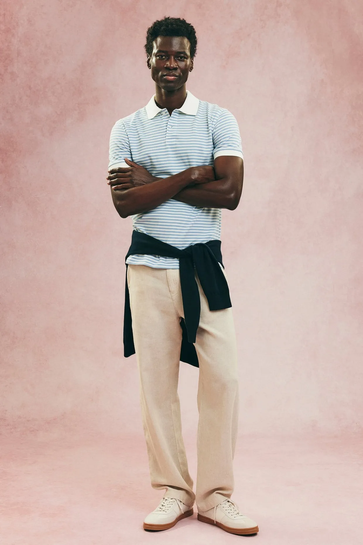 Pellavasekoitehousut regular fit | Beige | Miehet | Kappahl