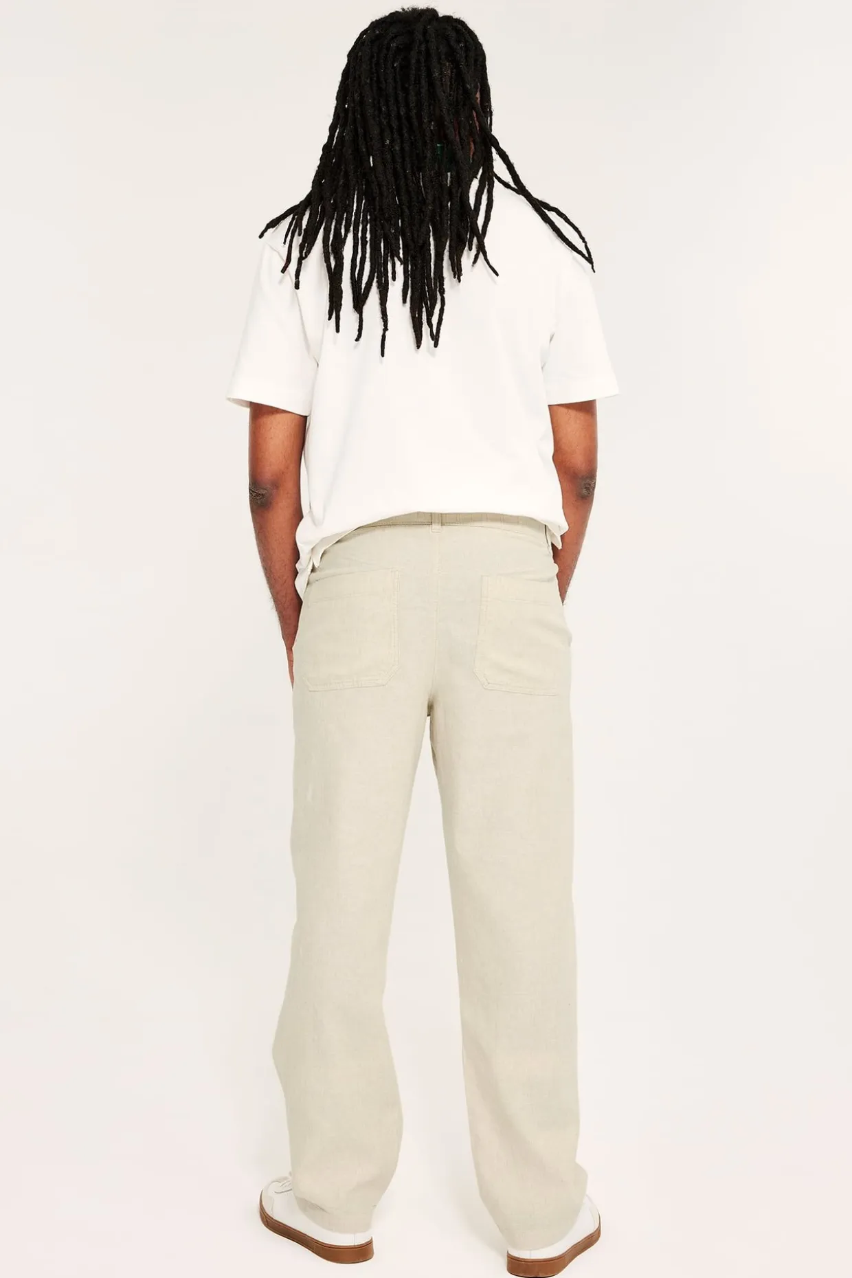 Pellavasekoitehousut regular fit | Beige | Miehet | Kappahl