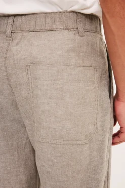 Pellavasekoitehousut regular fit | Vaaleanruskea | Miehet | Kappahl