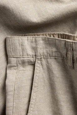 Pellavasekoitehousut regular fit | Vaaleanruskea | Miehet | Kappahl