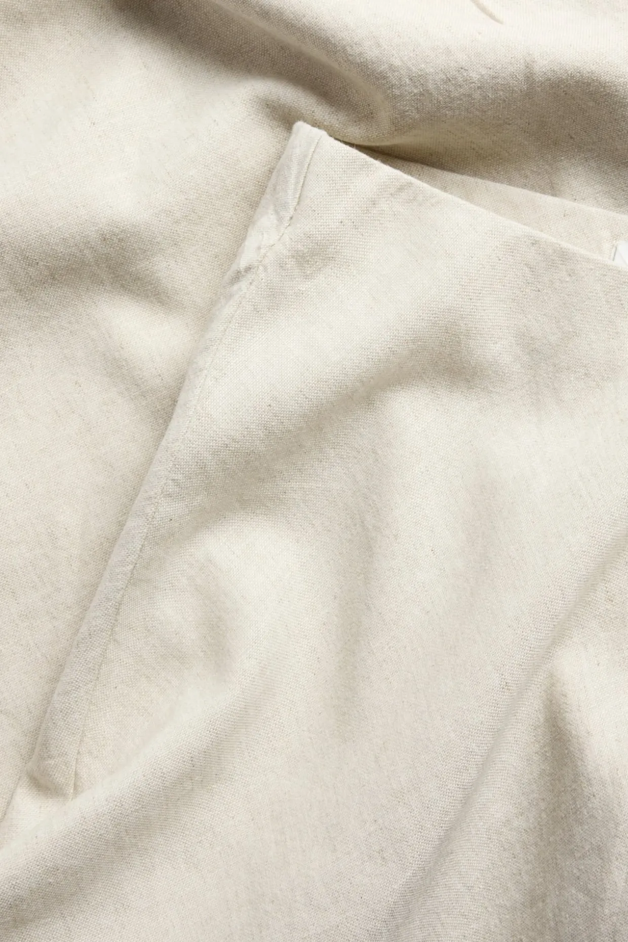 Pellavasekoitetta oleva midihame | Beige | Naiset | Kappahl
