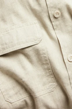 Pellavasekoitetta oleva paitatakki | Beige | Miehet | Kappahl