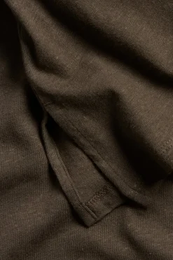 Pellavasekoitetta oleva paita | Tummanruskea | Naiset | Kappahl