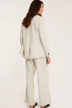 Pellavasekoitetta oleva pikkutakki | Beige | Naiset | Kappahl