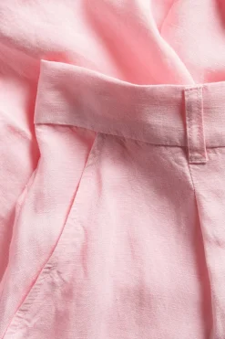 Pellavasekoitetta olevat huolitellut shortsit | Pinkki | Naiset | Kappahl