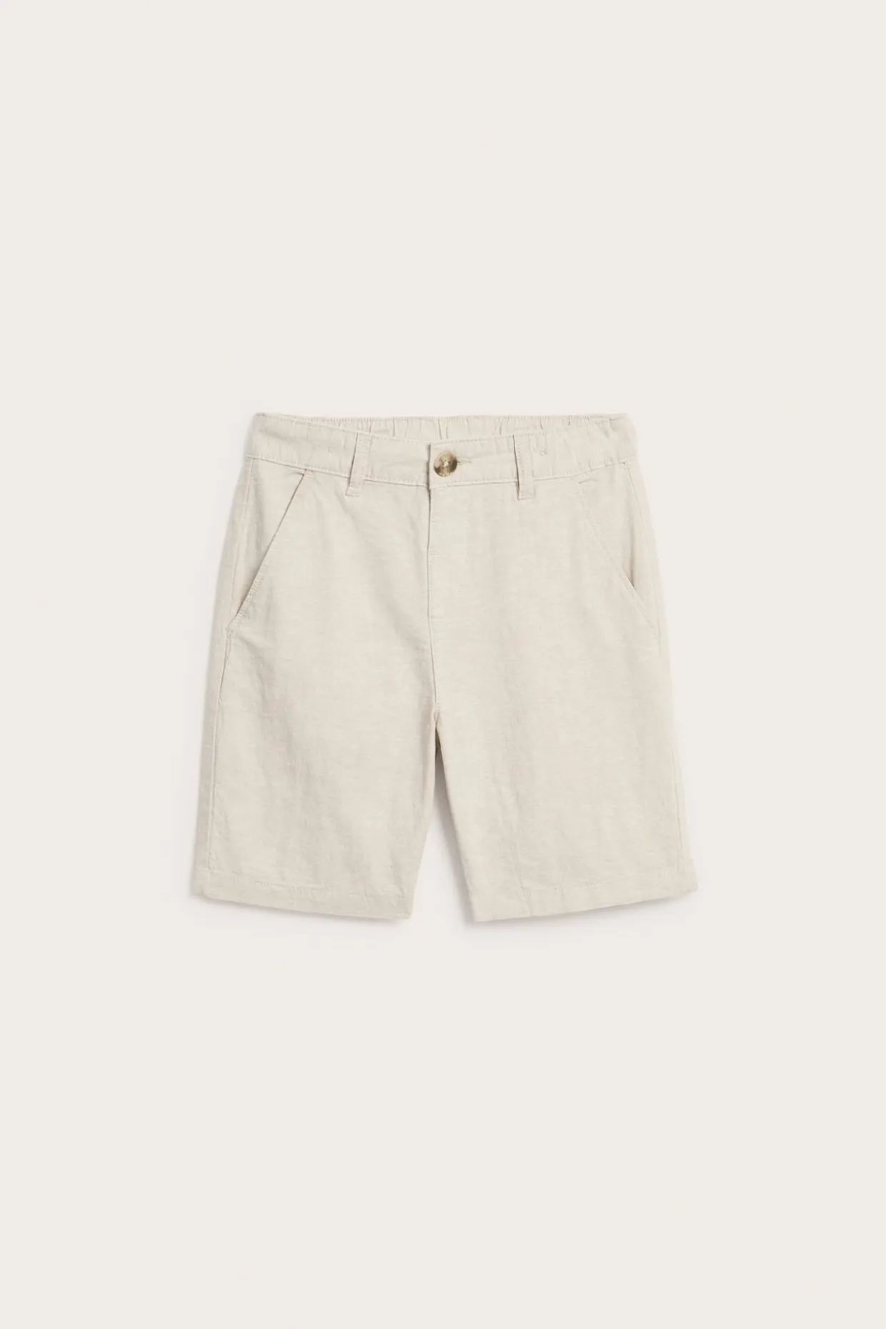 Pellavasekoitetta olevat huolitellut shortsit | Vaaleanbeige | Lapset | Kappahl