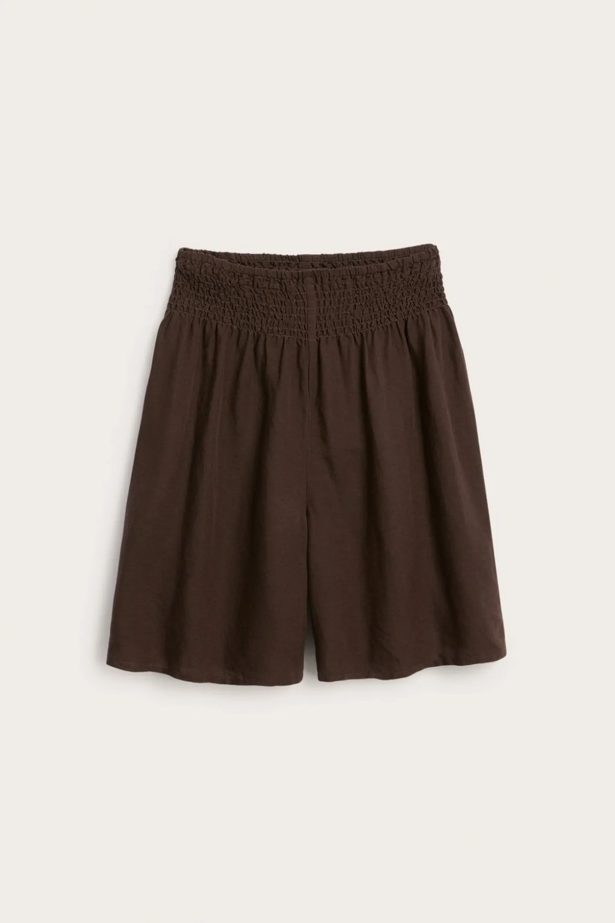 Pellavasekoitetta olevat shortsit | Tummanruskea | Naiset | Kappahl