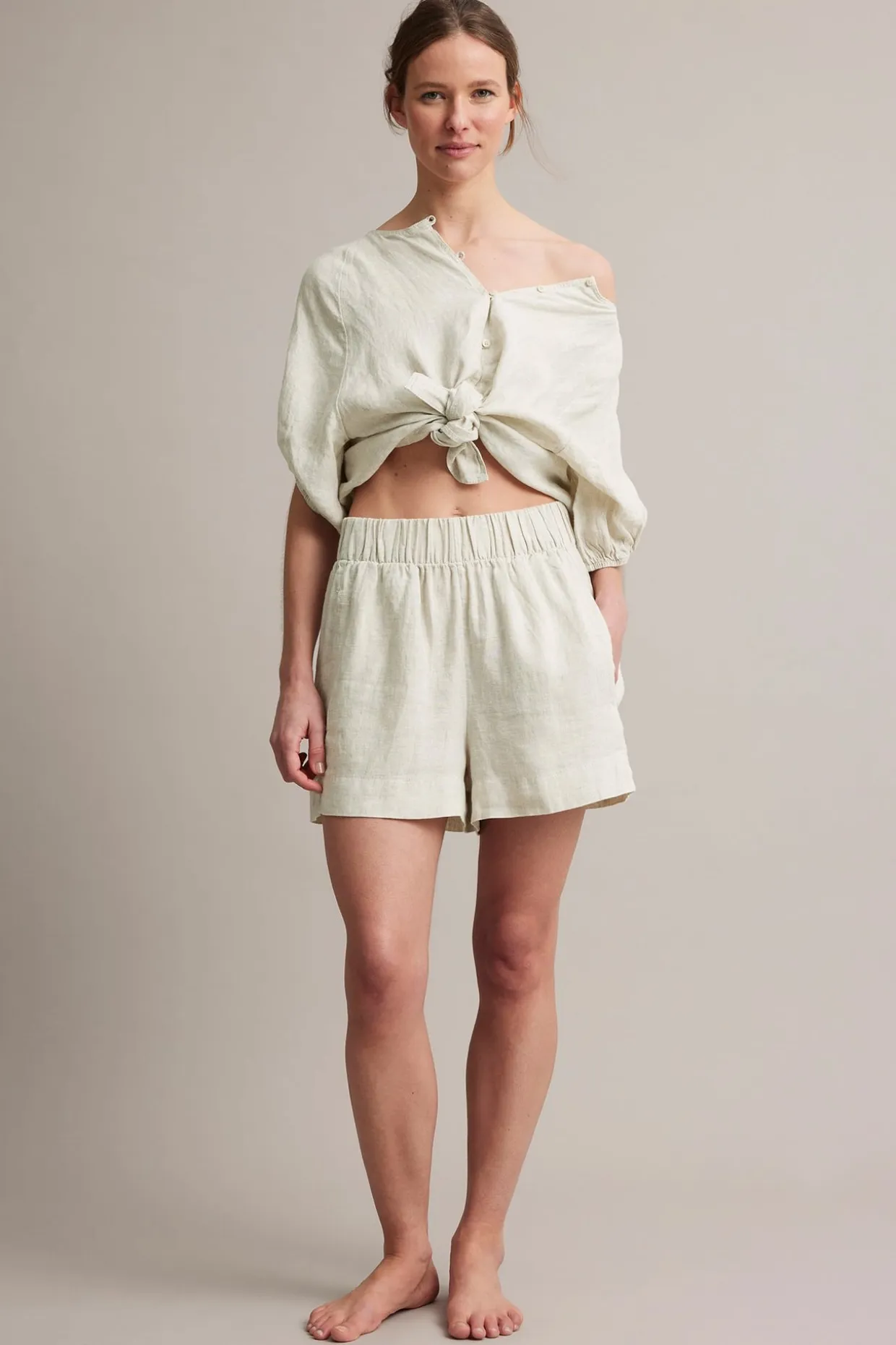 Pellavashortsit | Beige | Naiset | Kappahl