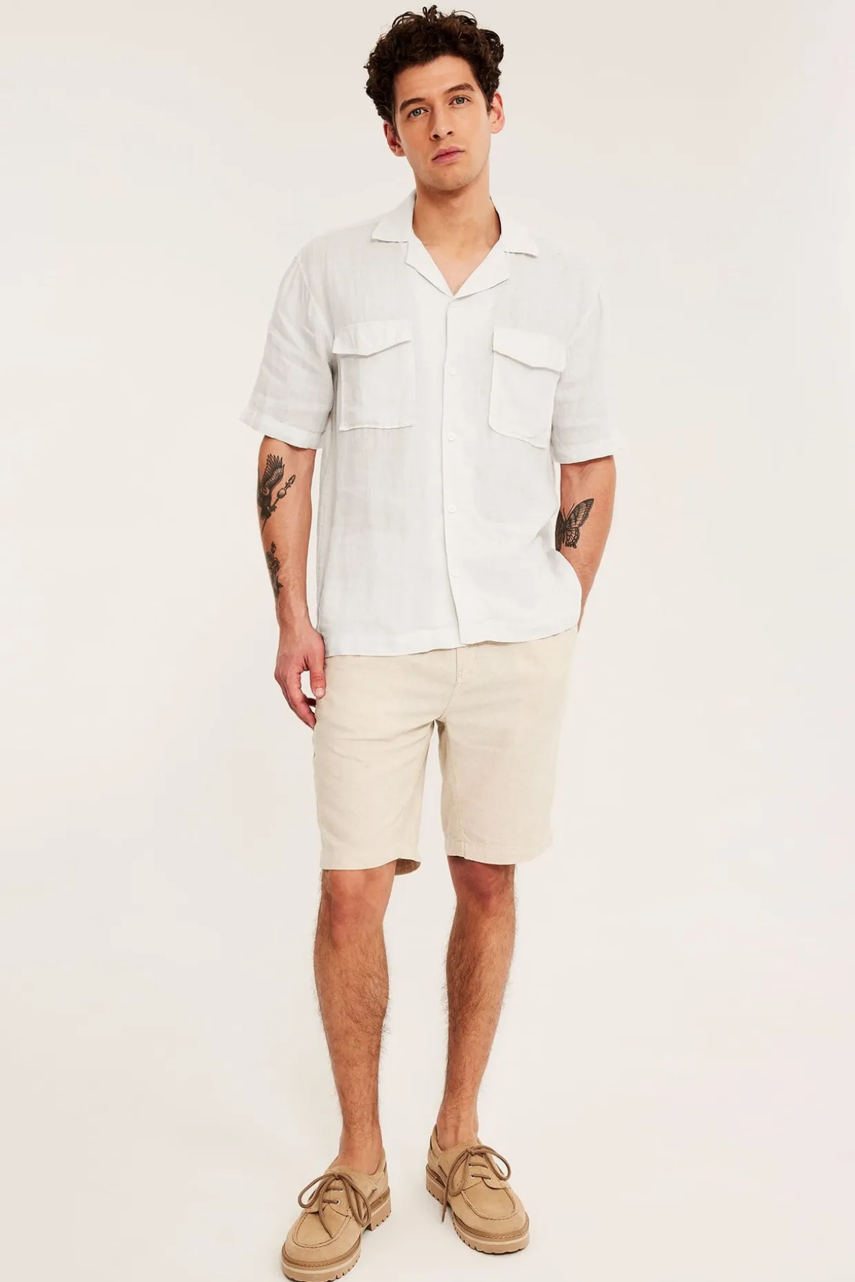 Pellavashortsit | Vaaleanbeige | Miehet | Kappahl