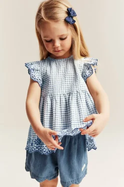 Peplum-pusero brodeerauksella | Sininen | Lapset | Newbie