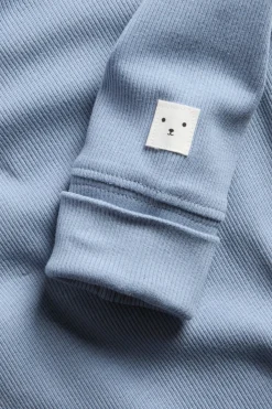 Pidennettävissä oleva ribattu body | Sininen | Vauvat | Kappahl