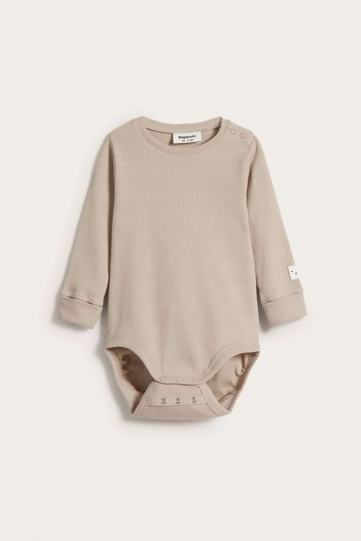 Pidennettävissä oleva ribattu body | Beige | Vauvat | Kappahl
