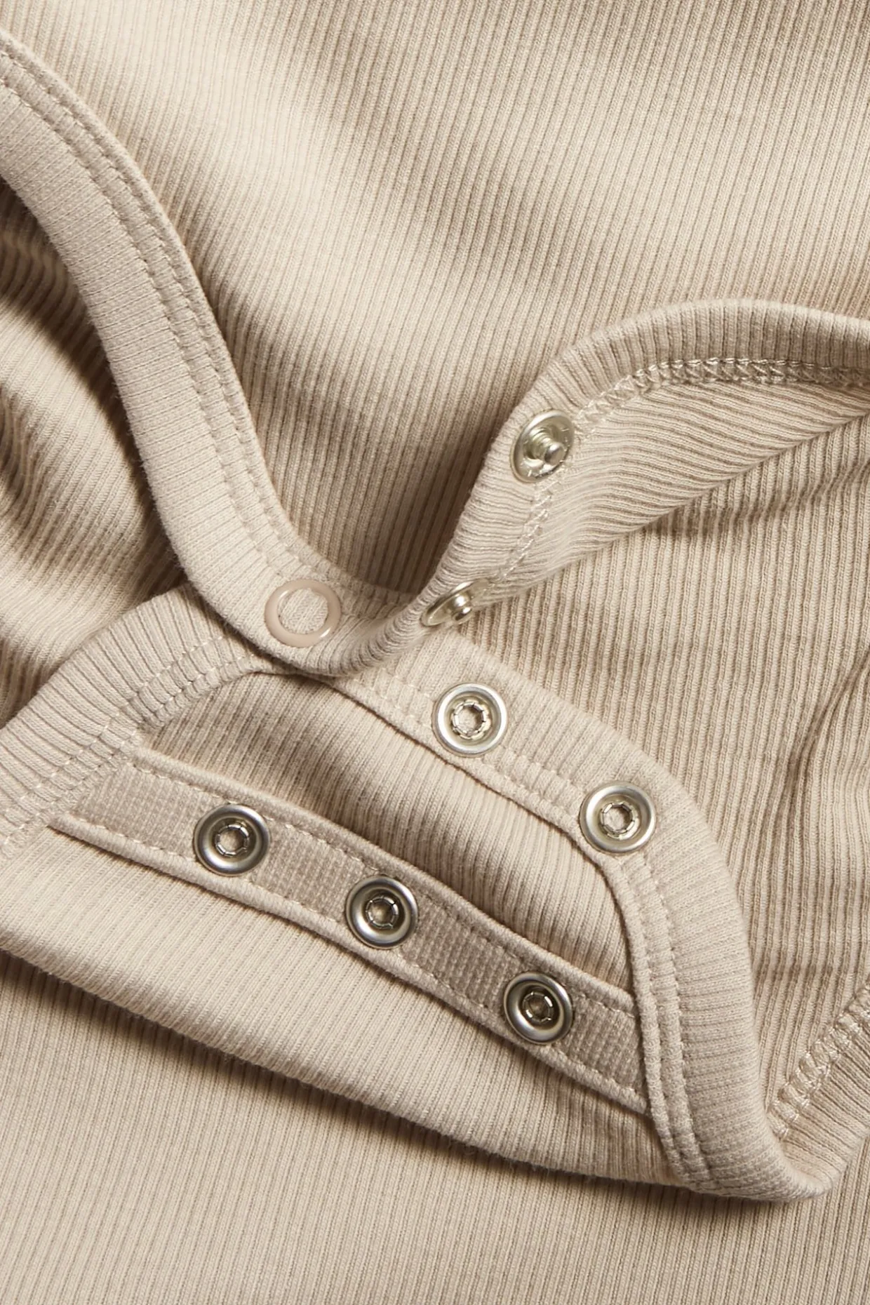 Pidennettävissä oleva ribattu body | Beige | Vauvat | Kappahl