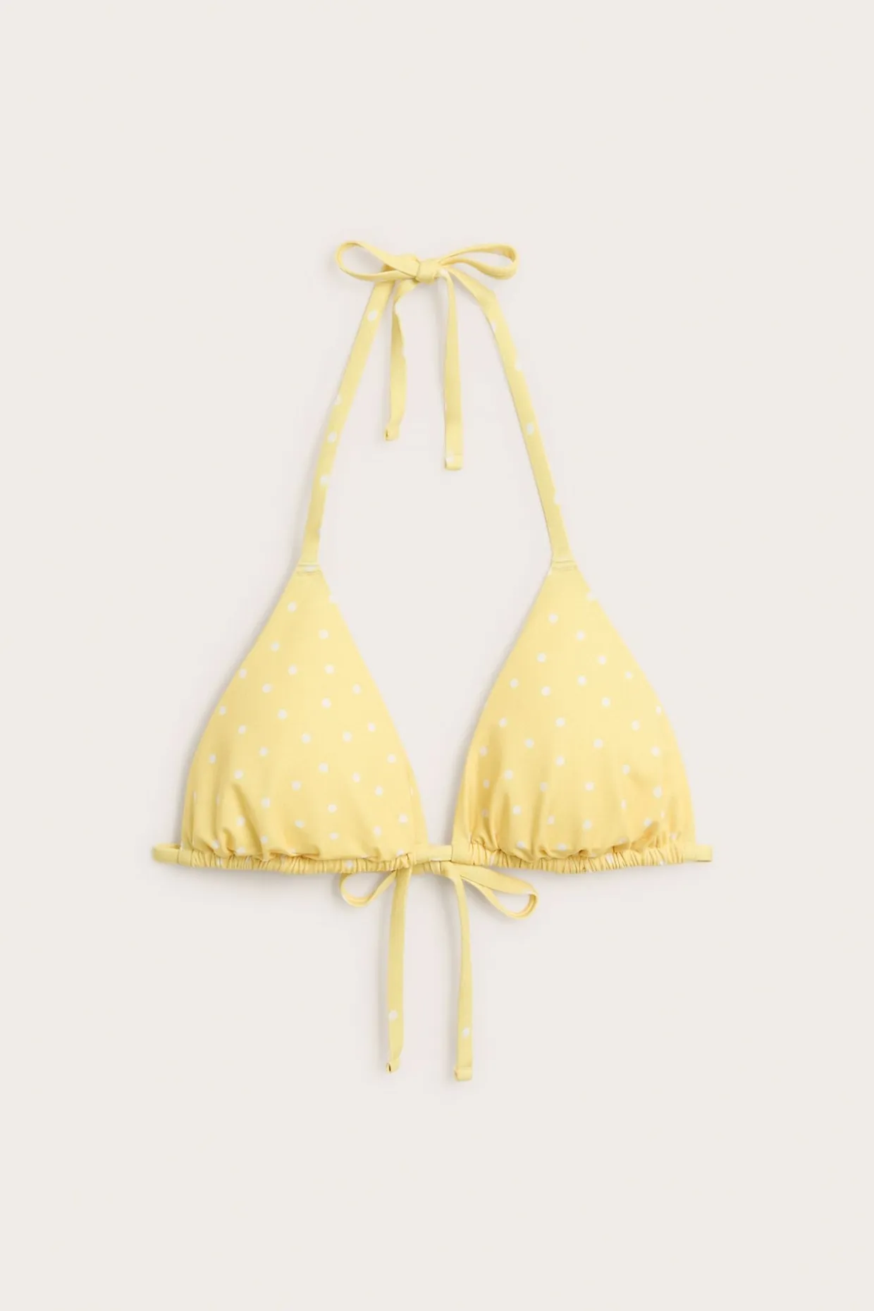 Pilkullinen kolmiomallinen bikiniyläosa | Keltainen | Naiset | Kappahl