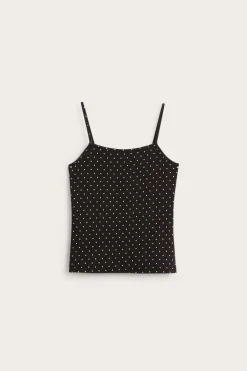 Pilkullinen toppi puuvillatrikoosta | Musta | Lapset | Kappahl
