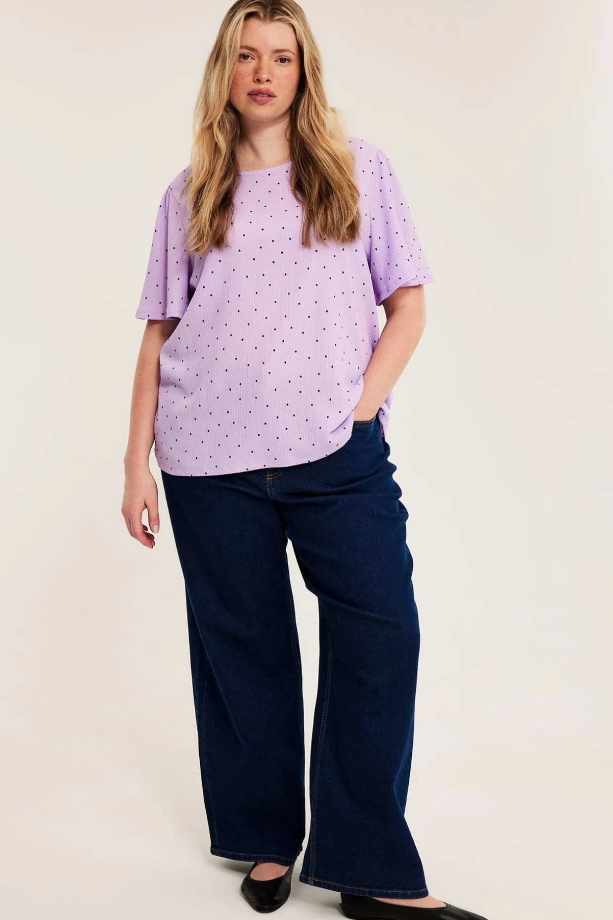 Pilkullinen yläosa | Vaaleanvioletti | Naiset | Kappahl
