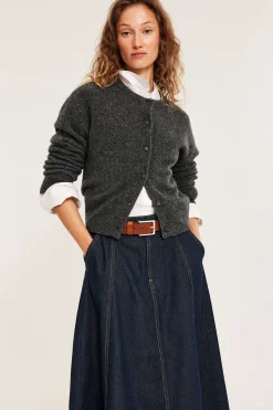 Pitkä farkkuhame | Tumma denim | Naiset | Kappahl