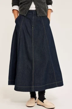 Pitkä farkkuhame | Tumma denim | Naiset | Kappahl