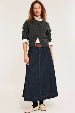 Pitkä farkkuhame | Tumma denim | Naiset | Kappahl