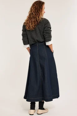 Pitkä farkkuhame | Tumma denim | Naiset | Kappahl