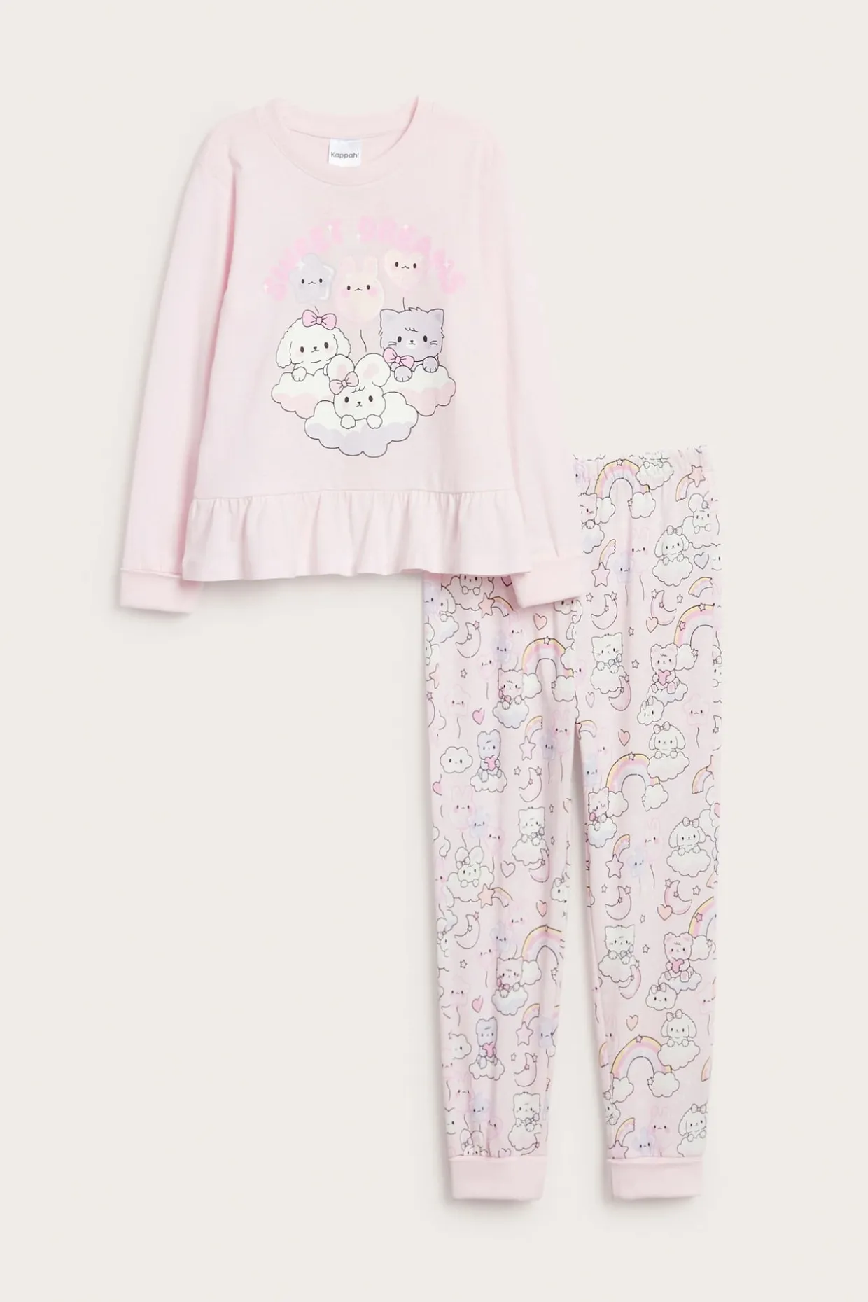 Pitkähihainen pyjama | Vaaleanpunainen | Lapset | Kappahl