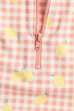 Pitkähihainen, sitruunakuvioinen uimapuku | Pinkki | Vauvat | Kappahl