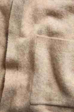 Pitkä neuletakki | Meleerattu beige | Naiset | Kappahl