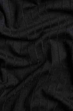 Pitkä ribattu t-paita | Musta | Naiset | Kappahl