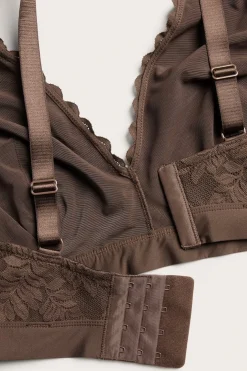 Pitsibralette | Tummanruskea | Naiset | Kappahl