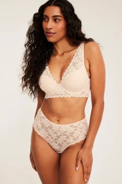 Pitsiä olevat briefpikkuhousut | Vaaleanpunainen | Naiset | Kappahl