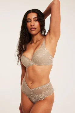Pitsiset push-up-rintaliivit | Ruskea | Naiset | Kappahl