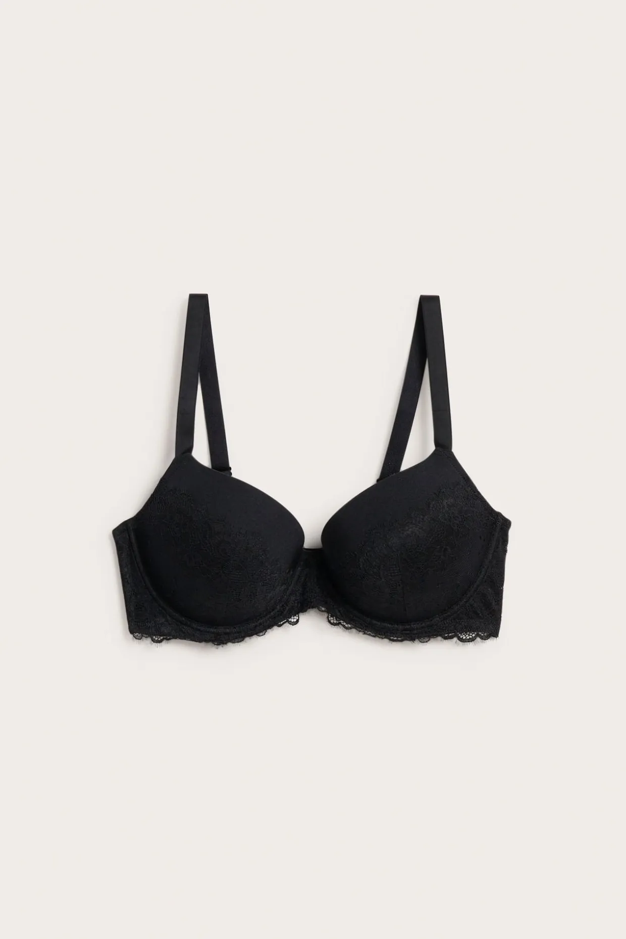 Pitsisomisteiset push-up-rintaliivit | Musta | Naiset | Kappahl
