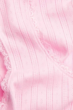 Pointelle-pyjamatoppi | Pinkki | Naiset | Kappahl