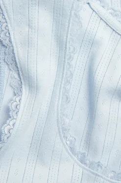 Pointelle-pyjamatoppi | Sininen | Naiset | Kappahl