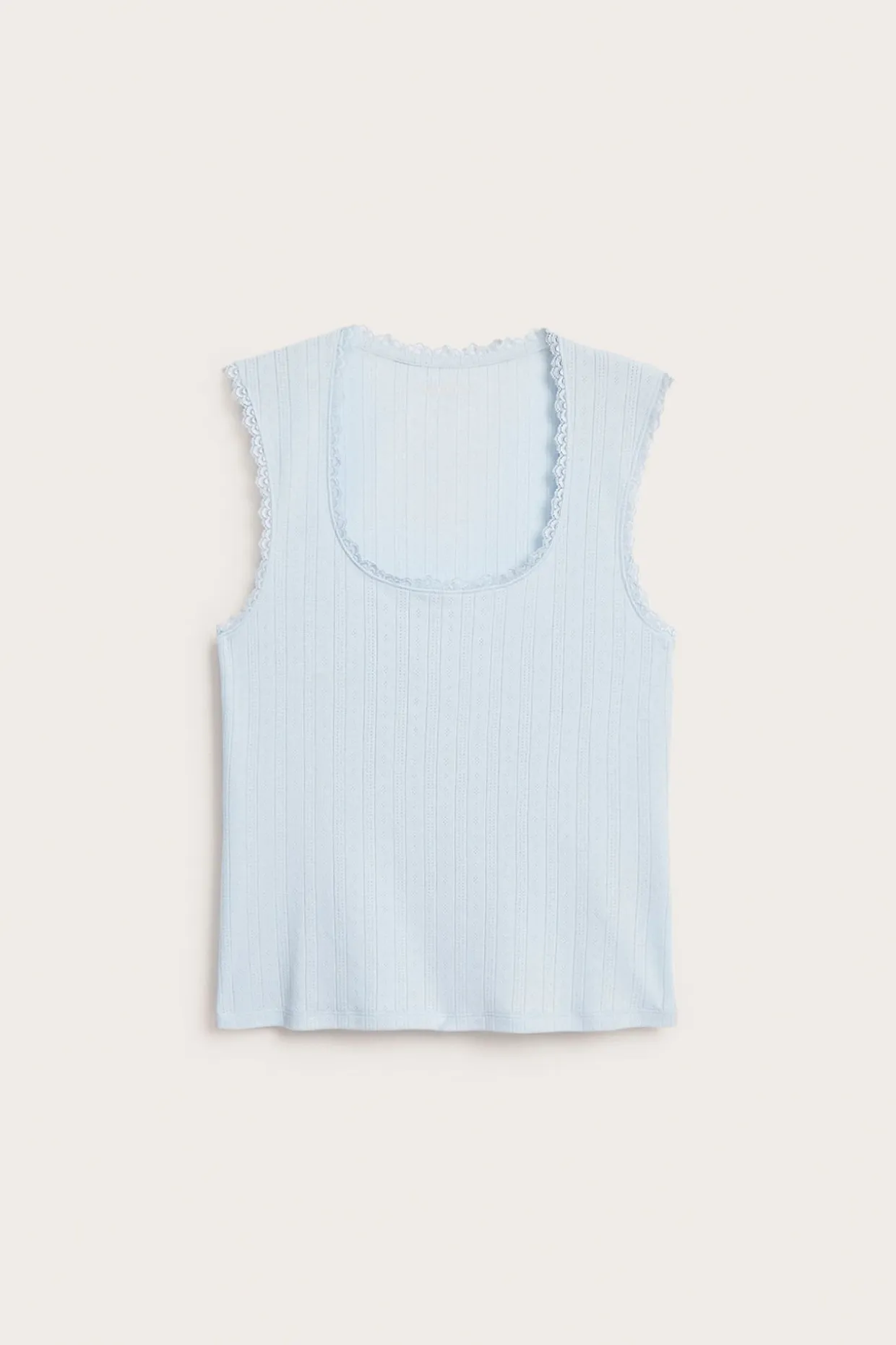 Pointelle-pyjamatoppi | Sininen | Naiset | Kappahl