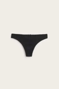 Pointelle-stringit | Musta | Naiset | Kappahl