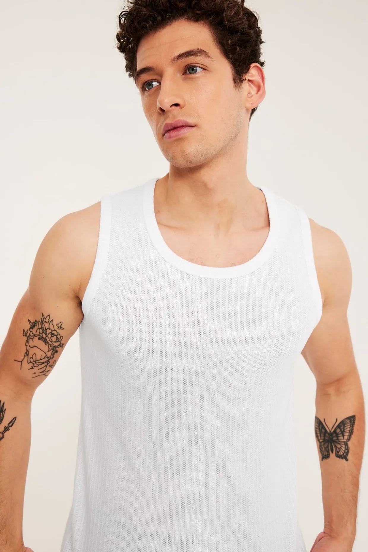 Pointelle-toppi slim fit